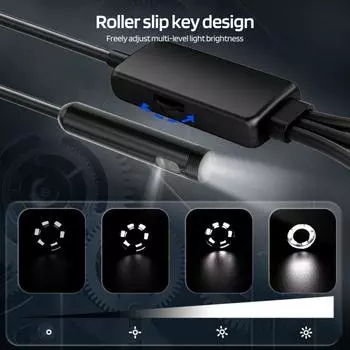 Инспекционная эндоскопическая камера для телефона с подсветкой IP67, водонепроницаемая, легко подключаемая, 1080P, камера для осмотра бороскопа 1M Hard 8mm
