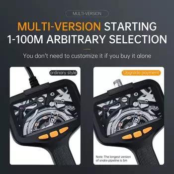 Инспекционная камера с двумя объективами и подсветкой 10 м 32,8 фута промышленный бороскоп IP67 2m