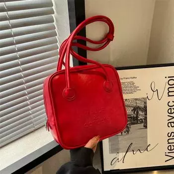 Instagram Новая нишевая сумка через плечо из Южной Кореи, высококачественная и глянцевая, сумка через плечо, маленькая большая сумка, женская дорожная сумка