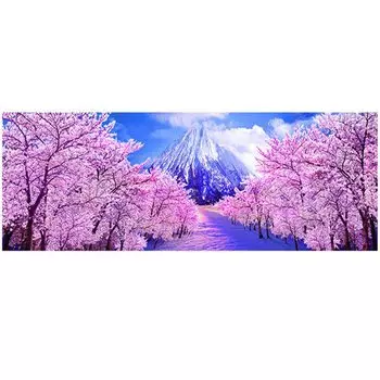 Instarry 5D Diamond Art Картина Полная Паста Тип Украшения Комнаты Бисерная Мозаика Ручной Работы Набор Цветок Вишни 150x50 см