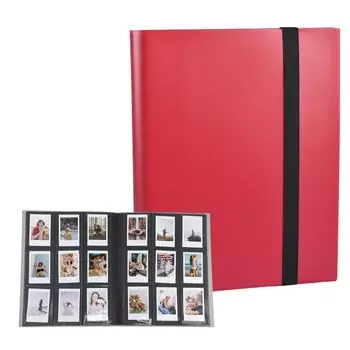 Instax Альбом Емкость 360 Instax Instax Instax Файл Красный [ATAK] [Большие листы] Книга, Держатель, (красный) красный