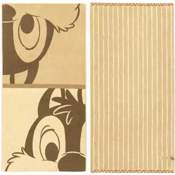 Институт полотенец Disney Банные полотенца Chip Dale Набор из 2 пушистых, быстро впитывающих хлопковых полотенец с низким уровнем линьки Подарочные японские технологии [Персонаж Диснея] #Современный