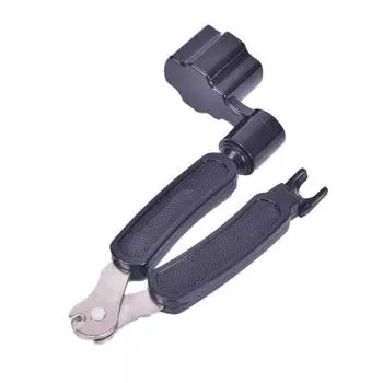 Инструмент 3 в 1: намотчик гитары + обрезчик струн + съемник штифтов для гитары, банджо, мандолины чёрный