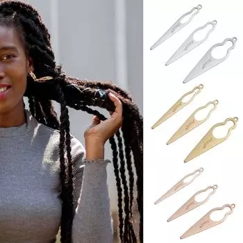 Инструмент блокировки иглы крючки плетение волос наращивание волос изготовление париков декор дреды иглы крючок One Size розового золота