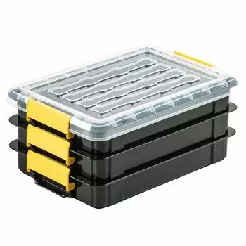 Инструмент DIY Мелкие предметы 3 Нет Нет Ручка E-Supply EEX-TBX02 Коробка, Хранение, Организация, Ярусы, Разделители, Замок, Смола, Ржавчина, чёрный