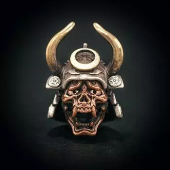 Инструмент для активного отдыха EDC латунный скелет шлем воин нож бусины шнурок паракорд кулон рюкзак браслет ожерелье DIY аксессуары