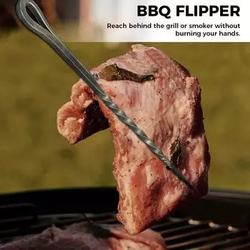 Инструмент для барбекю, крюк для мяса из сплава, инструмент для переворачивания стейков One Size