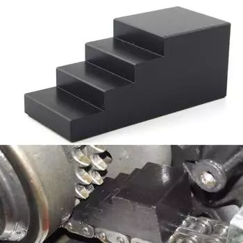 Инструмент для блокировки главного привода мотоцикла, черный, подвижный, инструмент для блокировки, цепная звездочка, 1 шт., удобный для переноски, инструмент для блокировки главного привода чёрный