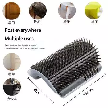 Инструмент для чесания кошек, Инструмент для царапания стен, Игрушка для самостоятельного чесания, Массажные принадлежности для животных, Потирание морды кошки, Доска для царапания кошек серый