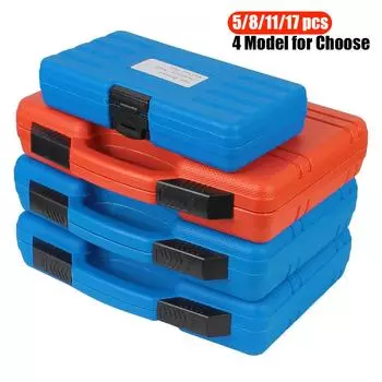 Инструмент для чистки, цветной инструмент для удаления нагара, набор резаков для седла дизельного инжектора, 6/8/11/17 шт./комплект, инструменты для ремонта автомобиля, автомобильные аксессуары