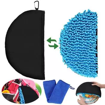 Инструмент для чистки диск-гольфа с металлическим зажимом и салфеткой из микрофибры, сумка для чистки гольфа