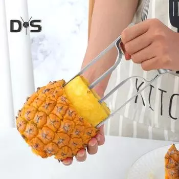 Инструмент для чистки и удаления сердцевины ананаса, резак для фруктов из нержавеющей стали, легкий кухонный гаджет для дома, пикников, вечеринок, путешествий серебряный