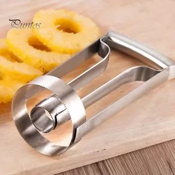 Инструмент для чистки и удаления сердцевины ананаса, резак для фруктов из нержавеющей стали, легкий кухонный гаджет для дома, пикников, вечеринок, путешествий серебряный