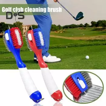 Инструмент для чистки клюшек для гольфа с нейлоновой щетиной Магнитный карабин Очиститель для клюшек для гольфа Аксессуары для гольфа для мужчин синий