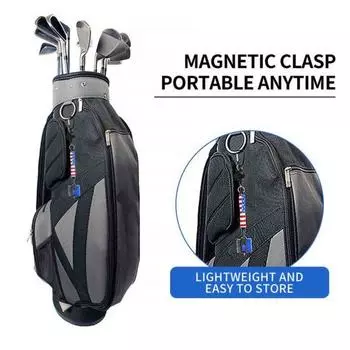 Инструмент для чистки клюшек для гольфа Щетка для чистки клюшек для гольфа с магнитным карабином Аксессуары для гольфа для мужчин синий