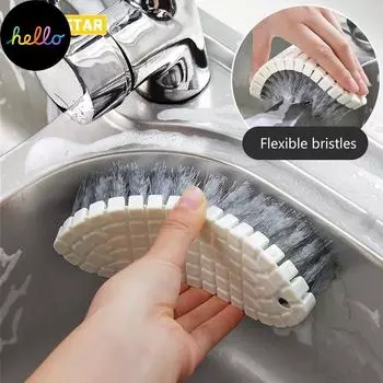 Инструмент для чистки кухни, щетка для чистки, бытовая гибкая щетка для бассейна, щетка для ванной, плитки, щетка для чистки стеклянных стен, губка для ванной комнаты белый