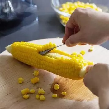 Инструмент для чистки кукурузы из нержавеющей стали. Простой в использовании инструмент для чистки кукурузных початков. Удаляет зерна за считанные секунды. Кухонный гаджет для салатов, буррито, десертов. серебряный