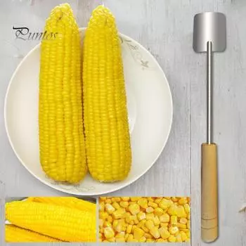 Инструмент для чистки кукурузы Эргономичный дизайн Устройство для чистки кукурузных початков для безопасного и легкого удаления кукурузы Из нержавеющей стали Кукурузная щетка Резак для салатов, буррито и десертов