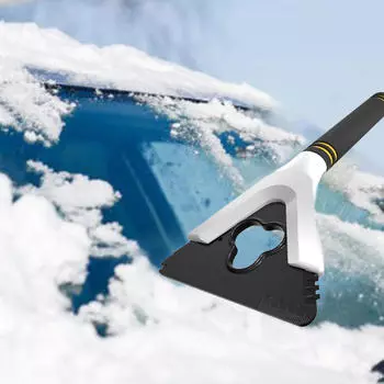 Инструмент для чистки льда автомобиля, портативный многофункциональный инструмент для экономии усилий при езде на морозе SUV White and yellow