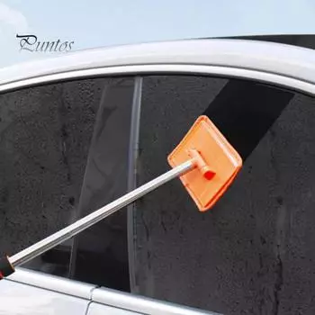 Инструмент для чистки лобового стекла автомобиля с выдвижной ручкой, многоразовые салфетки из микрофибры, выдвижная щетка для чистки транспортных средств, практичная мойка лобового стекла горячий розовый