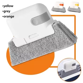 Инструмент для чистки пазов 2 в 1, оконная рама, щетка для чистки дверных пазов, инструменты для чистки направляющих раздвижной двери, ручной очиститель щелей yellow