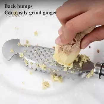 Инструмент для чистки рыбы. Средство для чистки рыбы из нержавеющей стали с канавками. Скребок для рыбы с двумя рядами зубьев и эргономичной ручкой. Очиститель царапин от чешуи рыбы. B