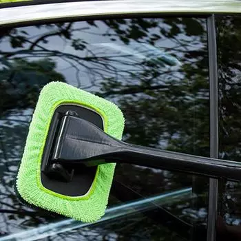 Инструмент для чистки Щетка для чистки стеклоочистителя Щетка для чистки стеклоочистителя 1 шт. Длинная ручка Микрофибра Салфетка для чистки стеклоочистителя Уникальная синий
