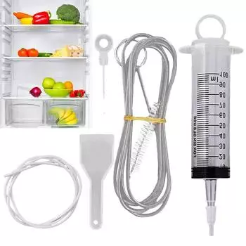 Инструмент для чистки сливного отверстия холодильника Средство для чистки сливного отверстия холодильника Устранение засоров Бытовые чистящие средства Набор для устранения засоров белый