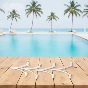 Инструмент для чистки V-образных зажимов для бассейна, белый