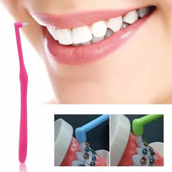 Инструмент для чистки зубов. Безопасные эргономичные чистящие средства TPR. Межзубная щетка для дома. белый