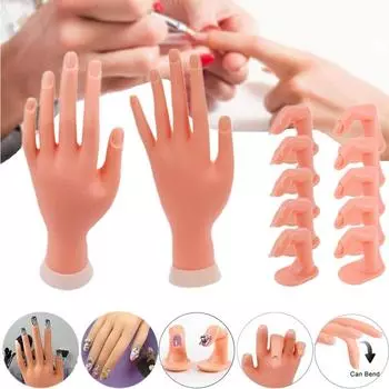 Инструмент для демонстрации практики маникюра, гибкие мягкие пластиковые накладные ногти для рук, инструмент для обучения искусству ногтей своими руками Model B(1pcs)