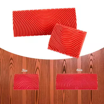 Инструмент для деревянного зерна DIY, текстура для рисования, резиновая зернистость для комнаты на палубе красный