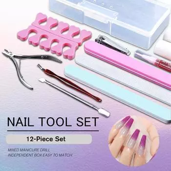 Инструмент для дизайна ногтей, женский сексуальный маникюрный набор для ухода за ногтями, разделитель пальцев ног, ножницы для ногтей, мягкая кисть, модное украшение для дизайна ногтей, красота ногтей