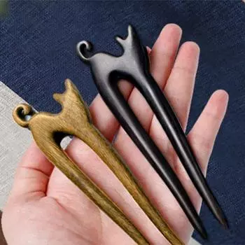 Инструмент для дизайна прически U-образная шпилька для волос Hanfu палочки для волос китайский стиль головной убор деревянная шпилька для волос A