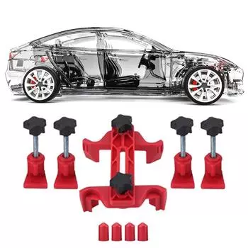 Инструмент для фиксации распределительного вала Набор инструментов для фиксации зубчатой передачи ГРМ Универсальный зажим для зубчатой передачи Двойной зажим для кулачка Ручной инструмент Фиксатор распределительного вала красный
