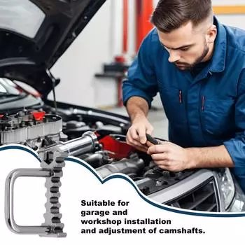 Инструмент для фиксации распредвала Инструмент для фиксации распредвала двигателя Инструмент для выравнивания шкива ремня двигателя Стальной фиксатор распредвала United States
