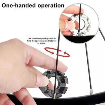 Инструмент для гаечного ключа для спиц велосипеда, стальной инструмент для обода спиц велосипеда, гаечный ключ для регулировки и ремонта натяжения колес велосипеда чёрный