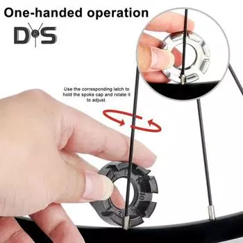 Инструмент для гаечного ключа для спиц велосипеда, стальной инструмент для обода спиц велосипеда, гаечный ключ для регулировки и ремонта натяжения колес велосипеда серебряный