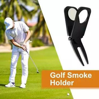 Инструмент для гольфа Divot, держатель дыма для гольф-кара, магнитный зажим, инструмент для ремонта газона, маркер для мячей, аксессуары для безопасного хранения дыма золотистый