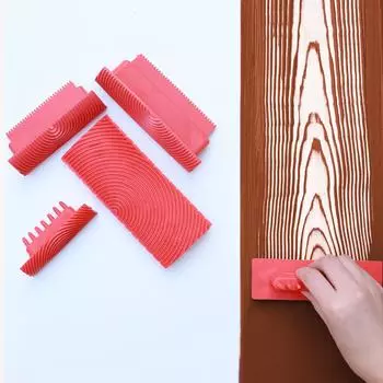 Инструмент для имитации текстуры древесины, Художественная краска с текстурой древесины, Текстурное покрытие, Инструмент для печати One Size жёлтый