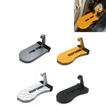 Инструмент для использования на открытом воздухе Багажник на крышу автомобиля Складная ступенька для двери автомобиля Многофункциональный универсальный крюк-защелка Вспомогательная педаль из алюминиевого сплава оранжевый