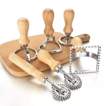 Инструмент для изготовления равиоли из нержавеющей стали, набор штампов для равиоли, набор колес для выпечки, набор формочек для печенья, набор кухонных насадок для пресса для пасты