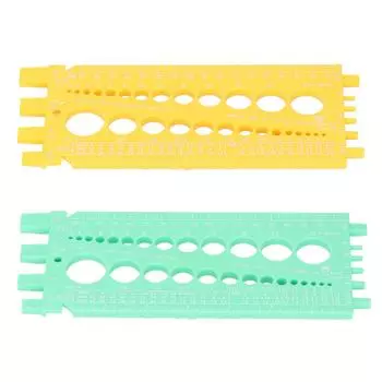 Инструмент для измерения болтов, пластиковый, интегрированный, портативный, дюймовая и миллиметровая шкала, резьбомер для гаек и болтов Yellow