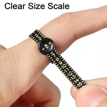 Инструмент для измерения размера кольца с увеличительным стеклом Простая и точная идентификация размера Удобное решение для изменения размера кольца D