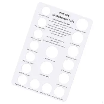 Инструмент для измерения размера пальца Кольцо из картона Диаметр окружности Прочный US Size