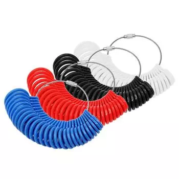 Инструмент для измерения размера пластикового кольца 0 13 27 шт. Белый чёрный