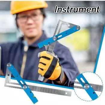 Инструмент для измерения угла, многофункциональная линейка для измерения углов, транспортир, портативный инструмент для деревообработки, практичный инструмент для измерения угла One Size