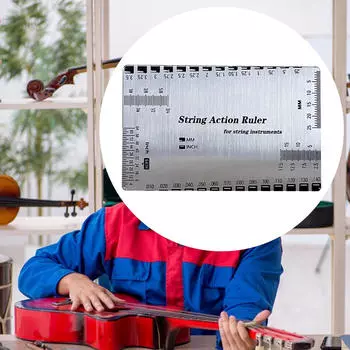Инструмент для измерения высоты струн гитары, измеритель высоты струн для электрогитары и мандолины Silver