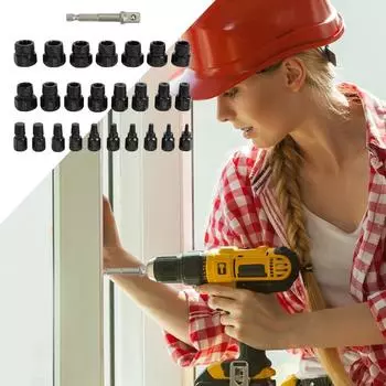 Инструмент для извлечения болтов с шестигранной головкой, набор из 26 шт., прочный, мощный набор для извлечения болтов, экстракторы для метчиков United States