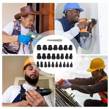 Инструмент для извлечения болтов с шестигранной головкой, набор из 26 шт., прочные экстракторы для метчиков, набор для извлечения болтов для легкого извлечения сломанных винтов United States